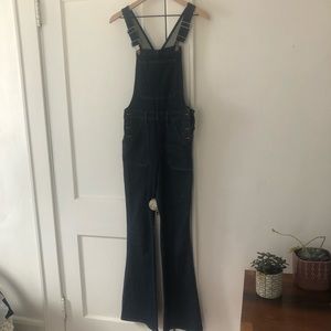 Madewell flare denim overalls